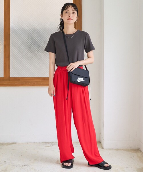 FREAK'S STORE（フリークスストア）の「ワッフル ミニTEE/ワッフルTシャツ（Tシャツ/カットソー・レディース・オフホワイト/ナチュラル/ブラウン/ダークグレー/チャコール/イエロー・ﾌﾘ-）」の14枚目の写真