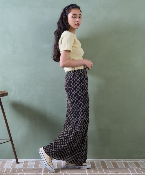 FREAK'S STORE（フリークスストア）の「ワッフル ミニTEE/ワッフルTシャツ（Tシャツ/カットソー・レディース・オフホワイト/ナチュラル/ブラウン/ダークグレー/チャコール/イエロー・ﾌﾘ-）」の18枚目の写真