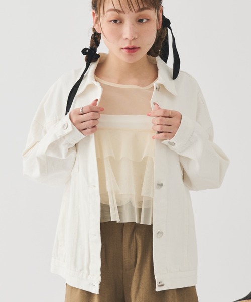 paravion（パラビオン）の「ベーシックGジャン（デニムジャケット・レディース・アイボリー・FREE）」の21枚目の写真