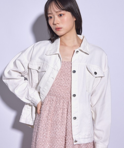 paravion（パラビオン）の「ベーシックGジャン（デニムジャケット・レディース・アイボリー・FREE）」の16枚目の写真