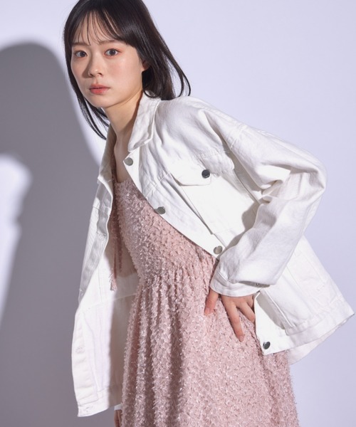 paravion（パラビオン）の「ベーシックGジャン（デニムジャケット・レディース・アイボリー・FREE）」の17枚目の写真