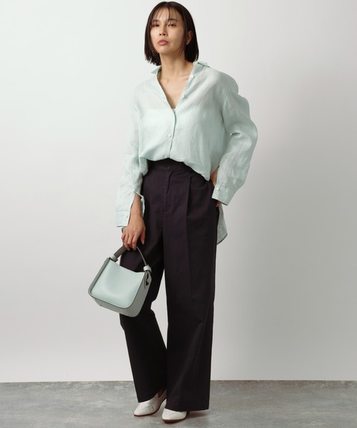 BARNYARDSTORM（バンヤードストーム）の「BARNYARDSTORM / タックワイドパンツ（チノパンツ・レディース・ベージュ/ネイビー・S/M/L）」の20枚目の写真