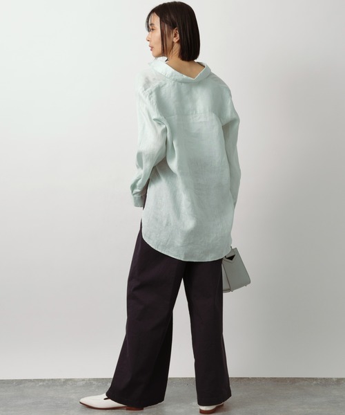 BARNYARDSTORM（バンヤードストーム）の「BARNYARDSTORM / タックワイドパンツ（チノパンツ・レディース・ベージュ/ネイビー・S/M/L）」の18枚目の写真