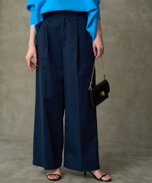 BARNYARDSTORM（バンヤードストーム）の「BARNYARDSTORM / タックワイドパンツ（チノパンツ・レディース・ベージュ/ネイビー・S/M/L）」の11枚目の写真