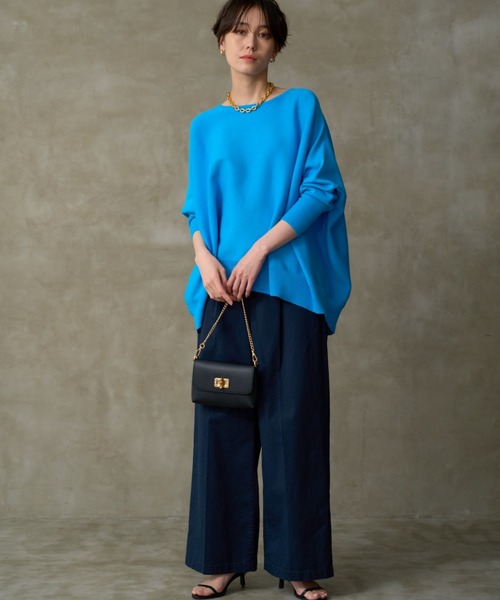 BARNYARDSTORM（バンヤードストーム）の「BARNYARDSTORM / タックワイドパンツ（チノパンツ・レディース・ベージュ/ネイビー・S/M/L）」の8枚目の写真