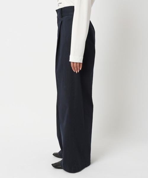 BARNYARDSTORM（バンヤードストーム）の「BARNYARDSTORM / タックワイドパンツ（チノパンツ・レディース・ベージュ/ネイビー・S/M/L）」の16枚目の写真