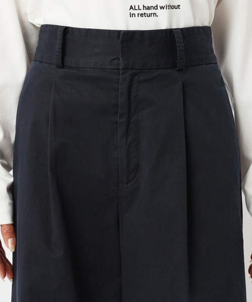 BARNYARDSTORM（バンヤードストーム）の「BARNYARDSTORM / タックワイドパンツ（チノパンツ・レディース・ベージュ/ネイビー・S/M/L）」の14枚目の写真