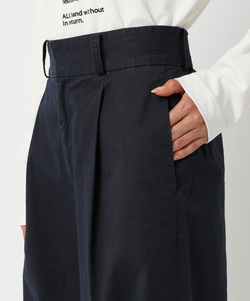 BARNYARDSTORM（バンヤードストーム）の「BARNYARDSTORM / タックワイドパンツ（チノパンツ・レディース・ベージュ/ネイビー・S/M/L）」の13枚目の写真