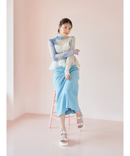 Mafmof(マフモフ)の「Mafmof(マフモフ)7.5cm厚底ソールビジュー×ギャザーベルトスポーツサンダル(サンダル・レディース・パープル/ホワイト/グレー/ブラック・L/M/LL/S)」の9枚目の写真