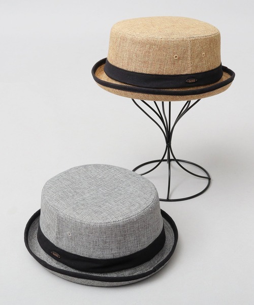 Ruben（ルーベン）の「フェイクリネン ポークパイハット（ハット・メンズ・グレー/ベージュ/ブラック/ブラウン・FREE）」の6枚目の写真