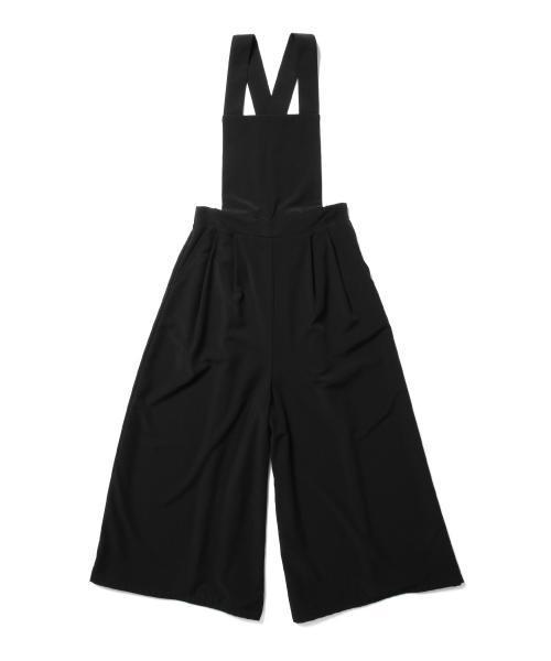 Ray BEAMS(レイビームス)の「Ray BEAMS / ワイド クロップド サロペット(つなぎ/オールインワン・レディース・ブラック/ネイビー・0/1)」の4枚目の写真