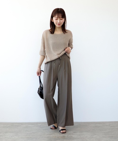Jines(ジネス)の「テンセルナイロンワイドパンツ(その他パンツ・レディース・チャコールグレー/モカ/ネイビー・38/36)」の21枚目の写真