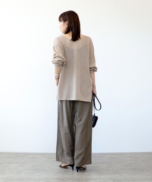 Jines(ジネス)の「テンセルナイロンワイドパンツ(その他パンツ・レディース・チャコールグレー/モカ/ネイビー・38/36)」の22枚目の写真