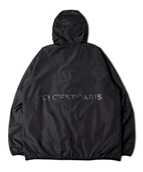 PARIS SAINT-GERMAIN（パリサンジェルマン）の「PSG-EMBROIDERY & PRINT LOGO WIND JACKET（ナイロンジャケット・メンズ・グレー/ブラック・L/XL/M）」の4枚目の写真