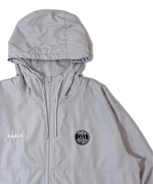 PARIS SAINT-GERMAIN（パリサンジェルマン）の「PSG-EMBROIDERY & PRINT LOGO WIND JACKET（ナイロンジャケット・メンズ・グレー/ブラック・L/XL/M）」の5枚目の写真