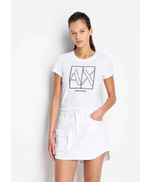 セール】【A|X アルマーニ エクスチェンジ】ホワイトデニムミニ  