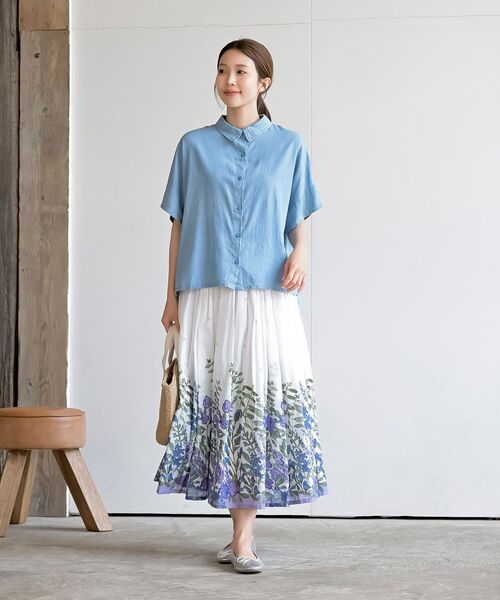 rps(アールピーエス)の「パネルプリントフレアースカート(スカート・レディース・ネイビー/アイボリー/ブラック/ブルー/ベージュ系その他・フリー)」の14枚目の写真