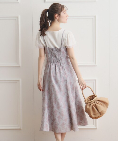 couture brooch（クチュールブローチ）の「◆【肩紐調節可能/ドットor花柄】アソートキャミワンピース（ワンピース・レディース・ライトグレー系/ホワイト系3/ブラック系・38/40/36/42）」の13枚目の写真