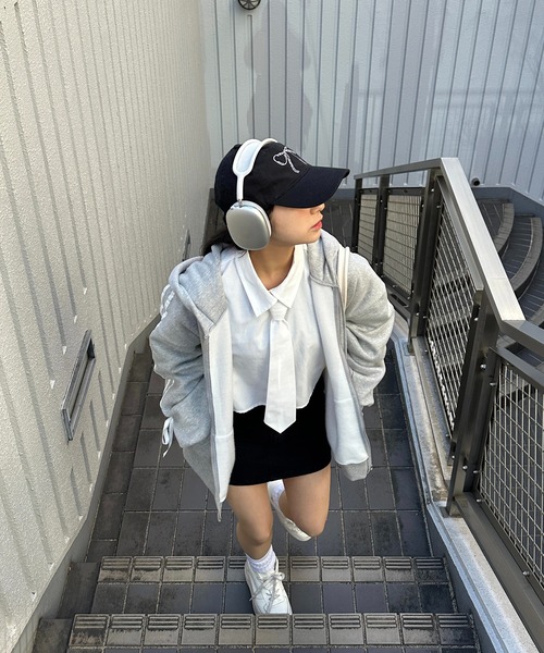 RiLi(リリ)の「リボンビジューキャップ【RL】(キャップ・レディース・ホワイト/アイボリー/ブラック・FREE)」の7枚目の写真