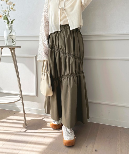 セール】アシメギャザースカート【ZOZOTOWN限定アイテム