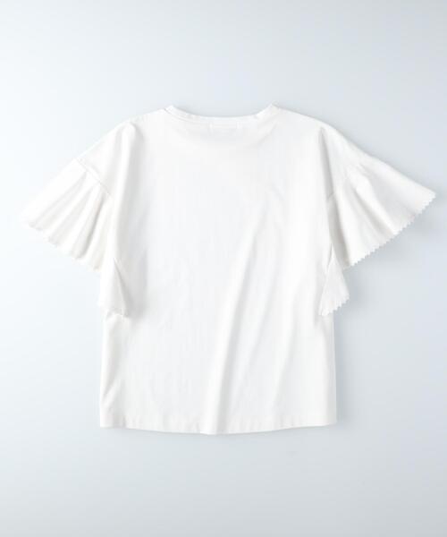 BACK NUMBER（バックナンバー）の「BACK NUMBER(バックナンバー)フレア袖レース付き半袖トップス（Tシャツ/カットソー・レディース・ホワイト/ブラック・M/L/XL）」の14枚目の写真