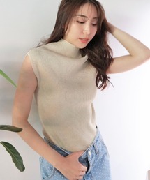 AMBIENT | ラメフレンチスリーブリブニット(ニット/セーター)