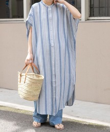 FORK&SPOON | FORK&SPOON　リネンレーヨンシャツワンピース(ワンピース)