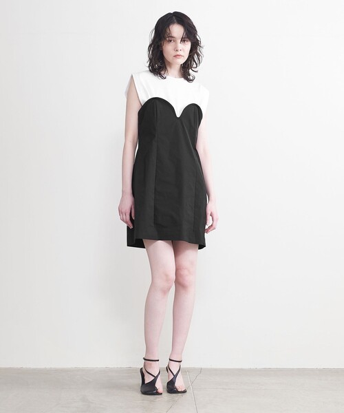 AEWEN MATOPH（イウエン マトフ）の「＜AEWEN MATOPH＞ビスチェ コンビ ミニワンピース（チュニック・レディース・ブラック/ホワイト・FREE）」の9枚目の写真