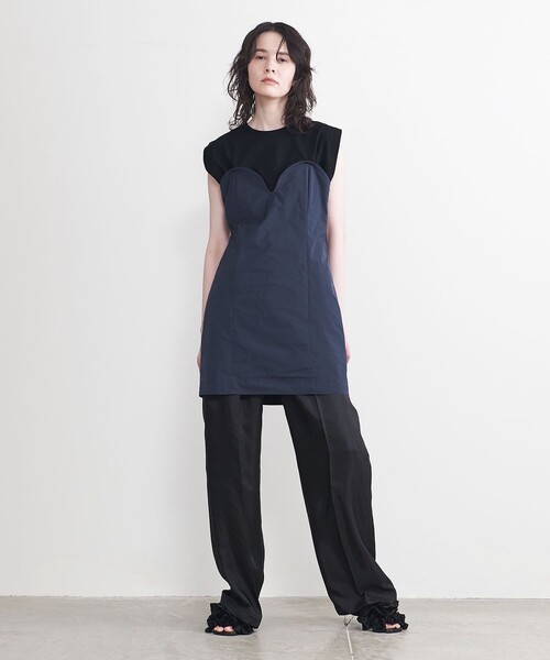 AEWEN MATOPH（イウエン マトフ）の「＜AEWEN MATOPH＞ビスチェ コンビ ミニワンピース（チュニック・レディース・ブラック/ホワイト・FREE）」の8枚目の写真