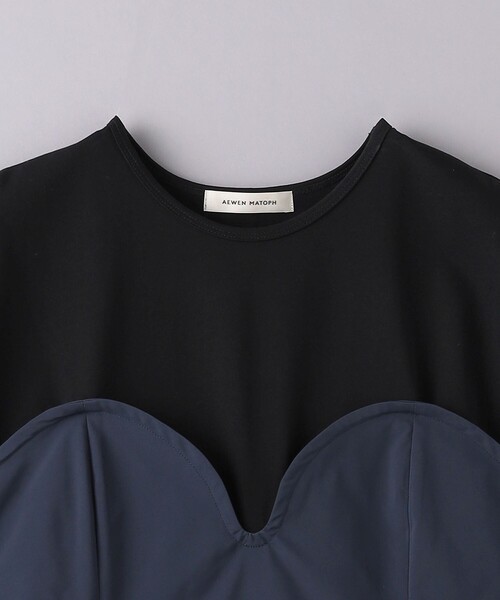 AEWEN MATOPH（イウエン マトフ）の「＜AEWEN MATOPH＞ビスチェ コンビ ミニワンピース（チュニック・レディース・ブラック/ホワイト・FREE）」の15枚目の写真