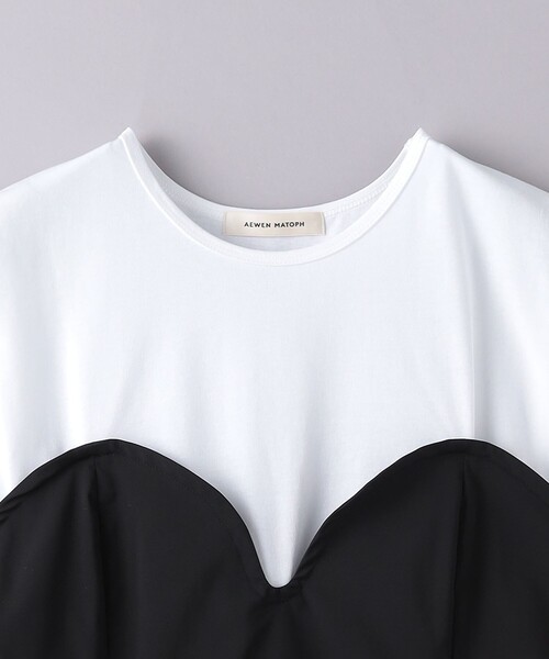 AEWEN MATOPH（イウエン マトフ）の「＜AEWEN MATOPH＞ビスチェ コンビ ミニワンピース（チュニック・レディース・ブラック/ホワイト・FREE）」の22枚目の写真