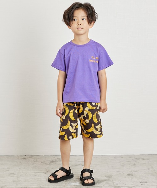 DILASH(ディラッシュ)の「バナナパンツ5分(その他パンツ・キッズ・パープル/ブラック・140/130/120/110/100/90/80)」の1枚目の写真