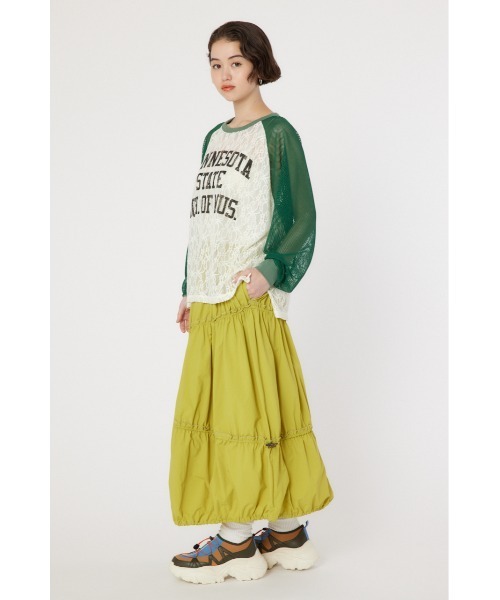 RODEO CROWNS WIDE BOWL（ロデオクラウンズワイドボウル）の「レースドッキングラグランシアートップス（Tシャツ/カットソー・レディース・ライトピンク/ダークグリーン/ネイビー・FREE）」の16枚目の写真