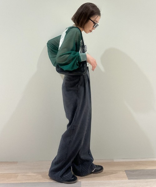 RODEO CROWNS WIDE BOWL（ロデオクラウンズワイドボウル）の「レースドッキングラグランシアートップス（Tシャツ/カットソー・レディース・ライトピンク/ダークグリーン/ネイビー・FREE）」の22枚目の写真