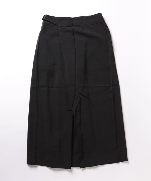 aunt lily(アントリリー)の「ラップ風スカートデザインワイドパンツ|ワイドパンツ スカート見え 後ろゴム シワになりにくい 体型カバー 大人カジュアル(その他パンツ・レディース・ブラック・11号/9号/13号)」の3枚目の写真