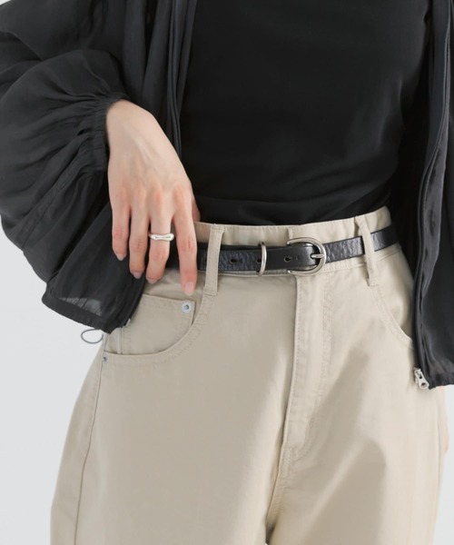 URBAN RESEARCH（アーバンリサーチ）の「レザーベルト（ベルト・レディース・ブラック/ダークブラウン・FREE）」の2枚目の写真