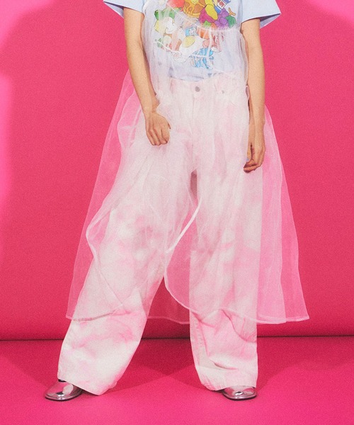 PUNYUS（プニュズ）の「タイダイバギーパンツ（その他パンツ・レディース・ピンク・1/2/4/3）」の3枚目の写真