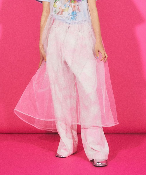 PUNYUS（プニュズ）の「タイダイバギーパンツ（その他パンツ・レディース・ピンク・1/2/4/3）」の4枚目の写真