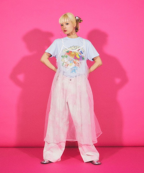 PUNYUS（プニュズ）の「タイダイバギーパンツ（その他パンツ・レディース・ピンク・1/2/4/3）」の2枚目の写真