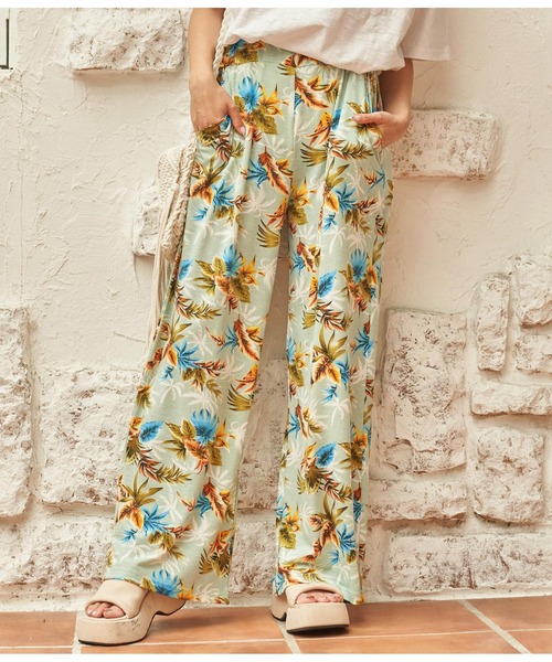 anap mimpi（アナップミンピ）の「アロハ リゾート ユッタリ ワイド パンツ（その他パンツ・レディース・ミント/ブラック/ネイビー・FREE）」の3枚目の写真