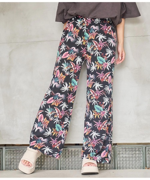 anap mimpi（アナップミンピ）の「アロハ リゾート ユッタリ ワイド パンツ（その他パンツ・レディース・ミント/ブラック/ネイビー・FREE）」の4枚目の写真