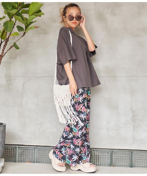 anap mimpi（アナップミンピ）の「アロハ リゾート ユッタリ ワイド パンツ（その他パンツ・レディース・ミント/ブラック/ネイビー・FREE）」の9枚目の写真