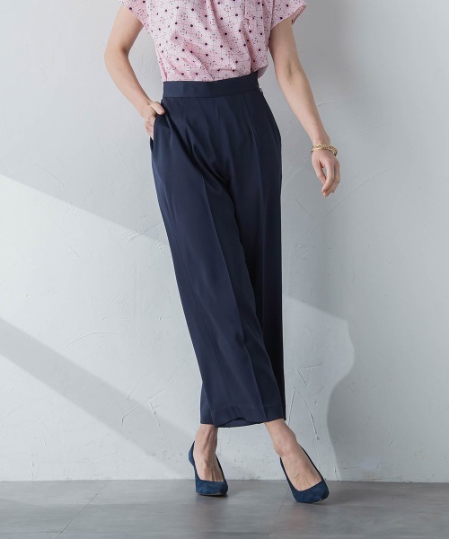 Viaggio Blu(ビアッジョブルー)の「ワイドアンクルパンツ≪洗濯機で洗える≫(その他パンツ・レディース・ネイビー/ホワイト/レッド・S/XS/L)」の11枚目の写真