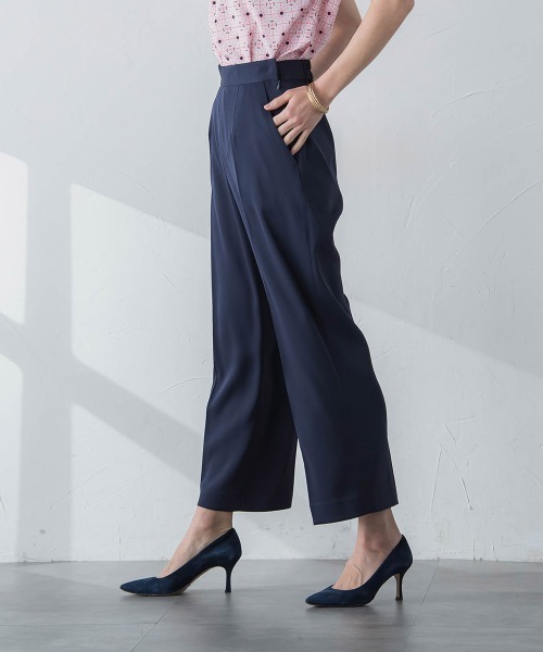 Viaggio Blu(ビアッジョブルー)の「ワイドアンクルパンツ≪洗濯機で洗える≫(その他パンツ・レディース・ネイビー/ホワイト/レッド・S/XS/L)」の12枚目の写真