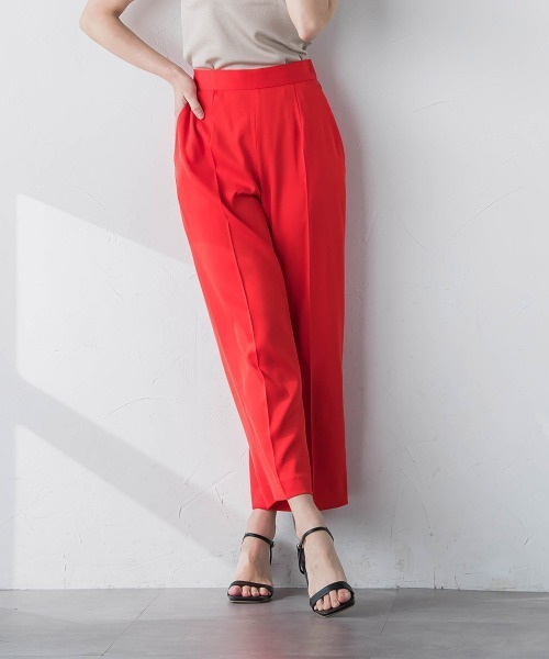 Viaggio Blu(ビアッジョブルー)の「ワイドアンクルパンツ≪洗濯機で洗える≫(その他パンツ・レディース・ネイビー/ホワイト/レッド・S/XS/L)」の15枚目の写真