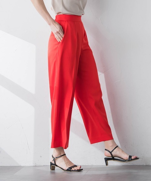 Viaggio Blu(ビアッジョブルー)の「ワイドアンクルパンツ≪洗濯機で洗える≫(その他パンツ・レディース・ネイビー/ホワイト/レッド・S/XS/L)」の17枚目の写真