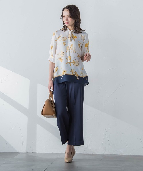 Viaggio Blu(ビアッジョブルー)の「ワイドアンクルパンツ≪洗濯機で洗える≫(その他パンツ・レディース・ネイビー/ホワイト/レッド・S/XS/L)」の14枚目の写真