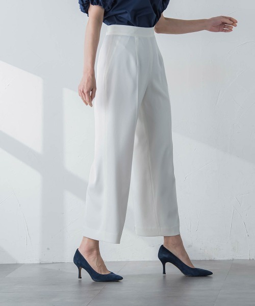 Viaggio Blu(ビアッジョブルー)の「ワイドアンクルパンツ≪洗濯機で洗える≫(その他パンツ・レディース・ネイビー/ホワイト/レッド・S/XS/L)」の5枚目の写真