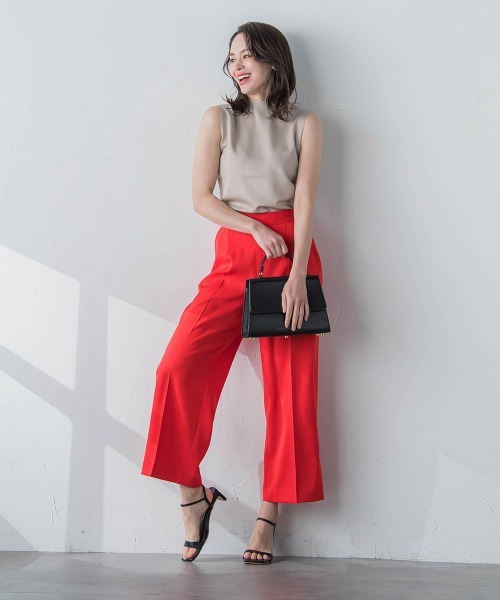 Viaggio Blu(ビアッジョブルー)の「ワイドアンクルパンツ≪洗濯機で洗える≫(その他パンツ・レディース・ネイビー/ホワイト/レッド・S/XS/L)」の18枚目の写真