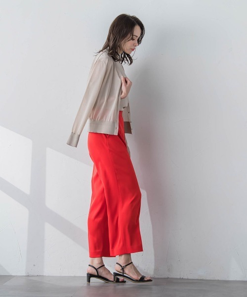 Viaggio Blu(ビアッジョブルー)の「ワイドアンクルパンツ≪洗濯機で洗える≫(その他パンツ・レディース・ネイビー/ホワイト/レッド・S/XS/L)」の19枚目の写真